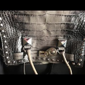 Michael Kors grey bag with silver trim